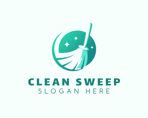 Sweeping Broom Janitorial logo