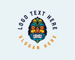 Folklore Tribal Mask logo
