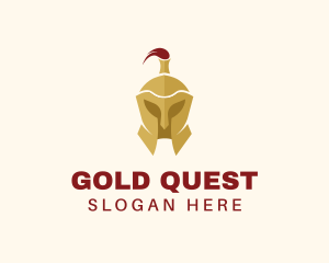 Medieval Gold Helmet  logo design