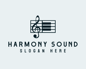 Piano Music Composer logo design