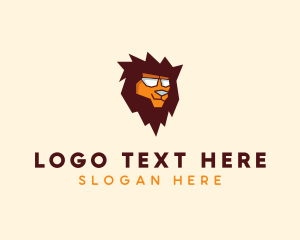 Cool Lion Face logo