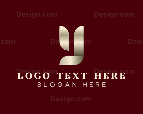 Luxury Metallic Hotel Letter Y Logo