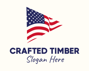 Triangular American Flag logo design