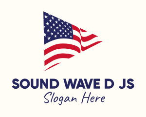 Triangular American Flag logo design