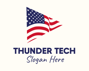 Triangular American Flag logo design