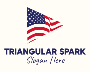 Triangular American Flag logo