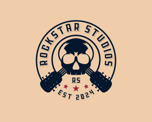 Skull Rockstar Guitar logo