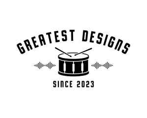 Drummer Drumstick Drum logo design