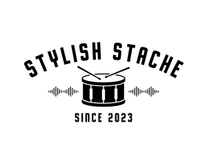 Drummer Drumstick Drum logo design