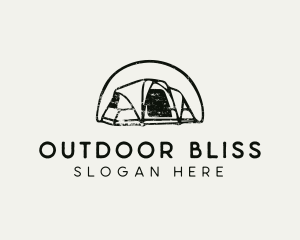 Campground Tent Arch logo design