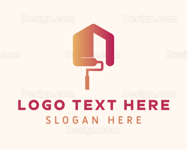 Gradient Paint Roller Logo