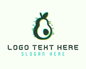 Green Avocado Glitch logo