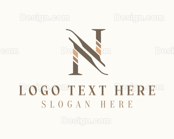 Stylish Feminine Letter N Logo