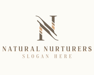 Stylish Feminine Letter N logo design