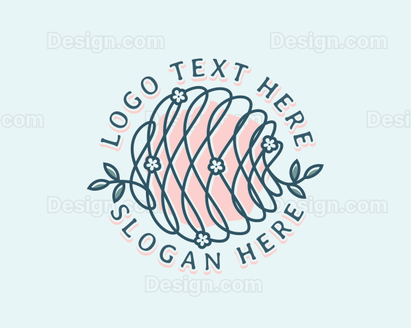 Floral Yarn Thread Logo