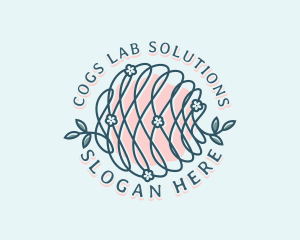 Floral Yarn Thread logo design