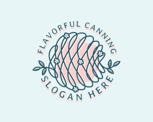 Floral Yarn Thread logo design