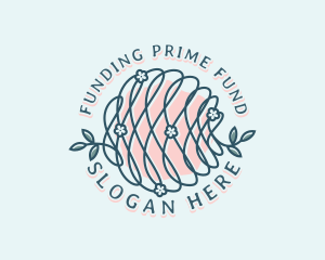 Floral Yarn Thread logo design