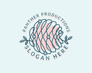 Floral Yarn Thread logo design