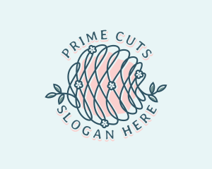 Floral Yarn Thread logo design