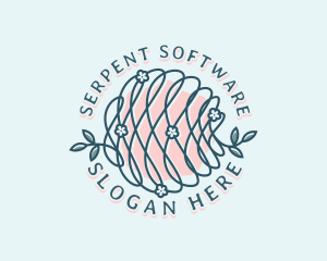 Floral Yarn Thread logo design