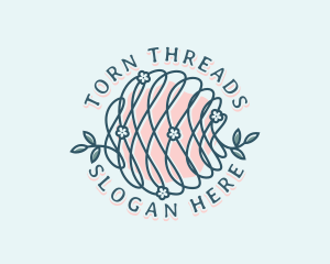 Floral Yarn Thread logo design