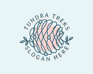 Floral Yarn Thread logo design