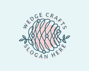 Floral Yarn Thread logo design