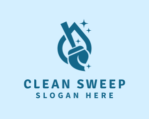 Cleaning Mop Janitorial  logo design