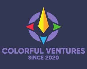 Colorful Modern Compass logo design