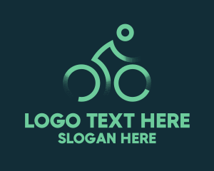 Green Bike Cyclist logo