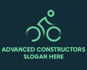 Green Bike Cyclist logo design