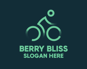 Green Bike Cyclist logo design