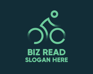 Green Bike Cyclist logo design