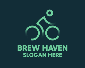 Green Bike Cyclist logo design