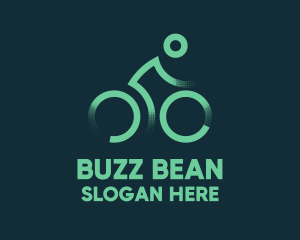 Green Bike Cyclist logo design