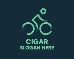 Green Bike Cyclist logo design