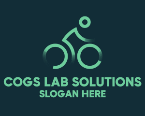 Green Bike Cyclist logo design