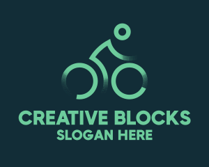 Green Bike Cyclist logo design