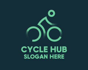 Green Bike Cyclist logo