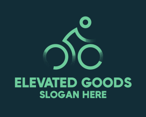 Green Bike Cyclist logo design