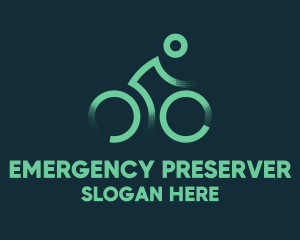 Green Bike Cyclist logo design