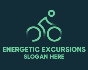 Green Bike Cyclist logo design