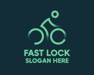 Green Bike Cyclist logo design