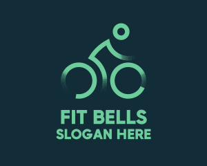 Green Bike Cyclist logo design