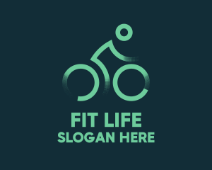 Green Bike Cyclist logo