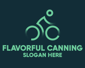 Green Bike Cyclist logo design