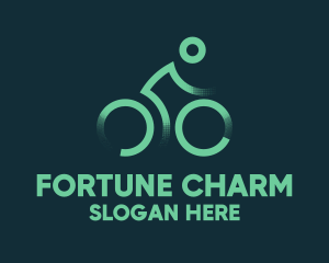 Green Bike Cyclist logo design