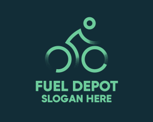 Green Bike Cyclist logo design