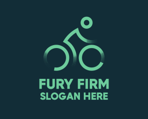 Green Bike Cyclist logo design